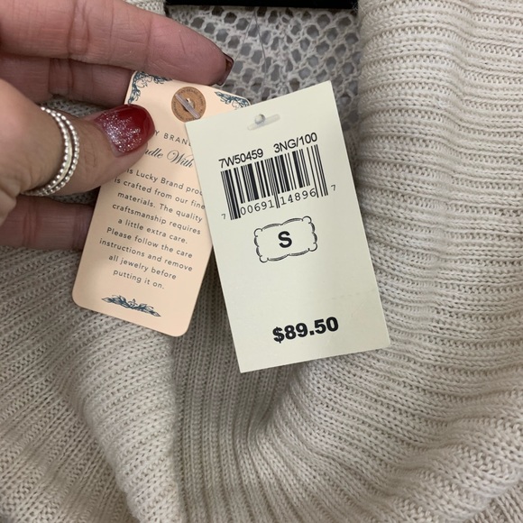 NWT Lucky Brand Cowl Neck Open Knit Sweater - Picture 5 of 8